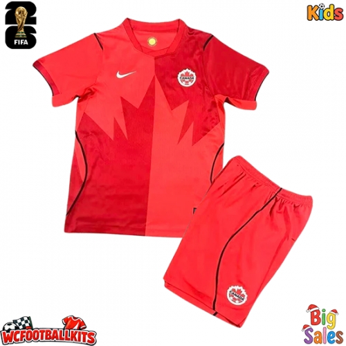 Canada Replica Home Stadium Kit for Kids World Cup 2026 Short Sleeve (+ pants)